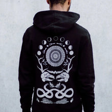 Load image into Gallery viewer, Rabbit Skull Antler Collage Hoodie
