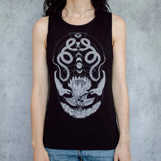 Snake and Bone Muscle Tank - Shakti