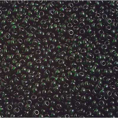 Czech Seed Bead, 10/0 (Trans. Dark Green)