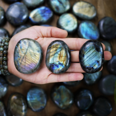 Labradorite Palm Stones - Shakti