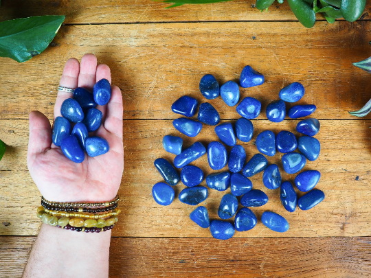 DYED Blue Agate Tumble Stones - Shakti