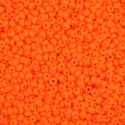 Czech Seed Bead, 10/0 (Opaque Light Orange)