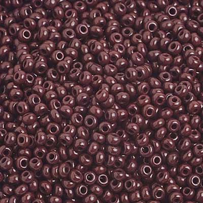 Czech Seed Bead, 10/0 (Opaque Dark Brown) - Shakti