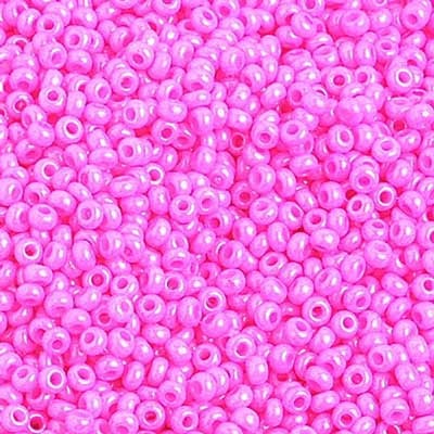 Czech Seed Bead, 10/0 (Opaque Dyed Rose) - Shakti