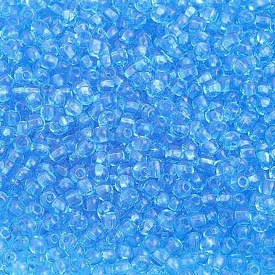 Czech Seed Bead, 10/0 (Trans. Light Blue) - Shakti