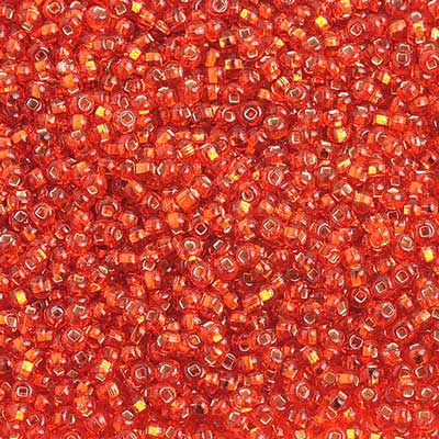 Czech Seed Bead, 10/0 (S/L Orange) - Shakti