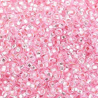 Czech Seed Bead, 10/0 (S/L Dyed Pink) - Shakti