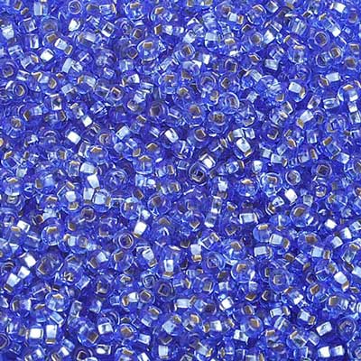 Czech Seed Bead, 10/0 (S/L Dyed Medium Blue) - Shakti