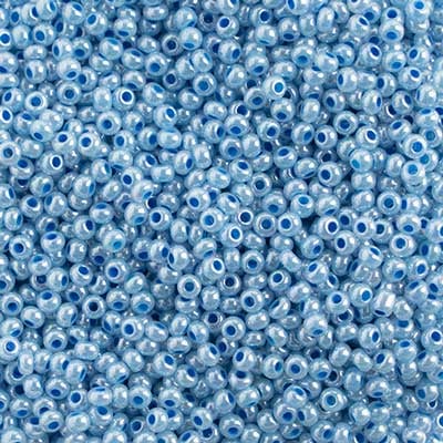 Czech Seed Bead, 10/0 (Opaque Dyed Pearl Pale Blue) - Shakti