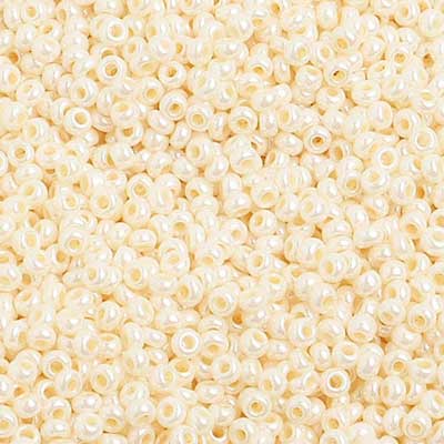 Czech Seed Bead, 10/0 (Pearl Eggshell) - Shakti