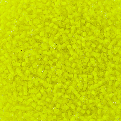 Czech Seed Bead, 10/0 (Crystal C/L Neon Yellow) - Shakti