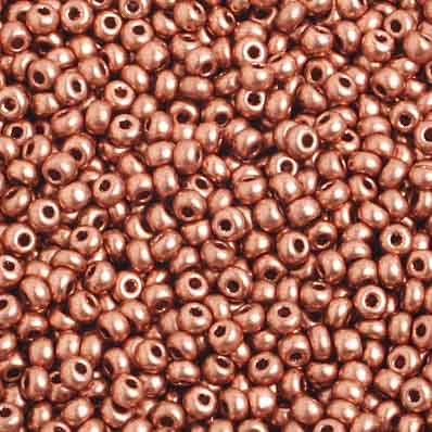 Czech Seed Bead, 10/0 (Metallic Copper Matte) - Shakti