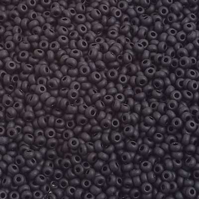 Czech Seed Bead, 10/0 (Opaque Black Matte) - Shakti