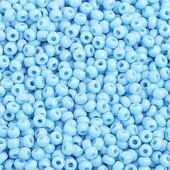 Czech Seed Bead, 10/0 (Opaque Light Blue) - Shakti