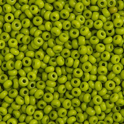 Czech Seed Bead, 10/0 (Opaque Olive Green) - Shakti