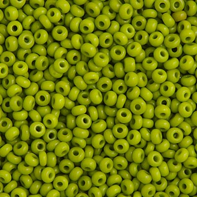 Czech Seed Bead, 10/0 (Opaque Olive Green)