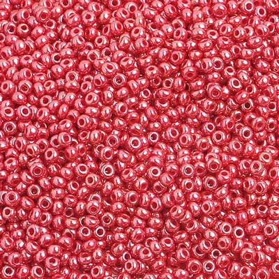 Czech Seed Bead, 10/0 (Opaque Pearl Red) - Shakti