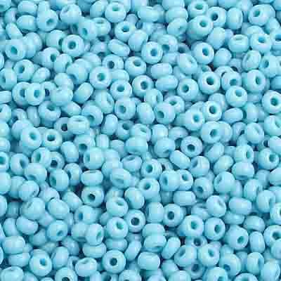 Czech Seed Bead, 10/0 (Opaque Turquoise Blue) - Shakti