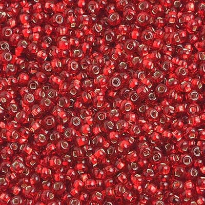 Czech Seed Bead, 10/0 (S/L Light Red) - Shakti