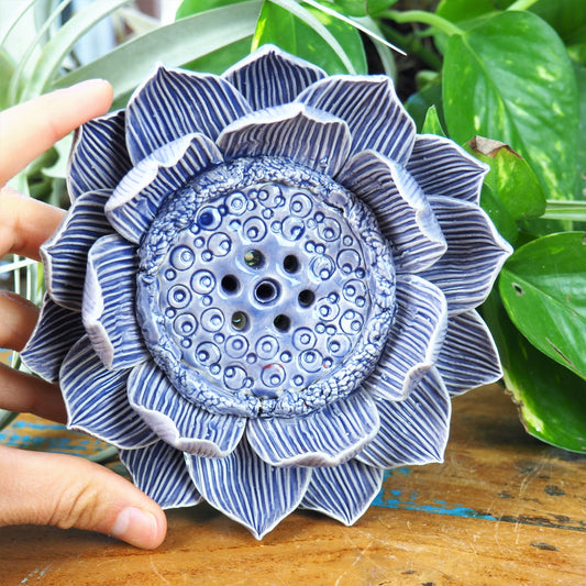 Incense Holder - Lotus Flower (L / Purple) - Shakti