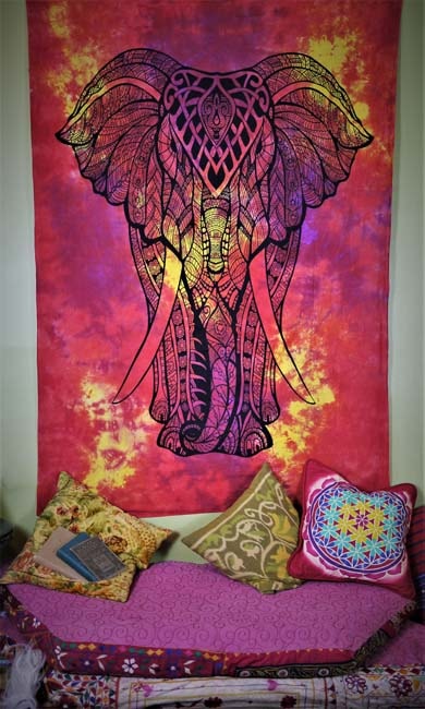 Wall Hanging - Divine Elephant (Red) - Shakti