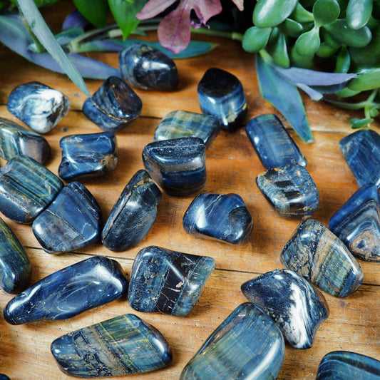 Blue Tiger's Eye Tumble Stones - Shakti