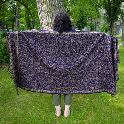 Shawl, Navy - Shakti