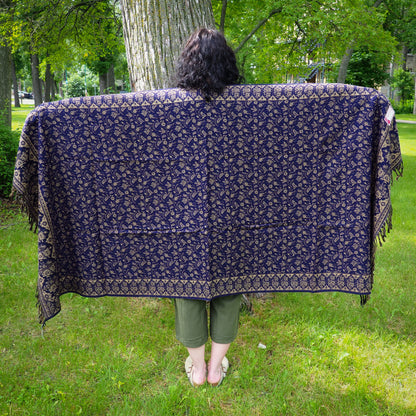 Shawl, Navy - Shakti