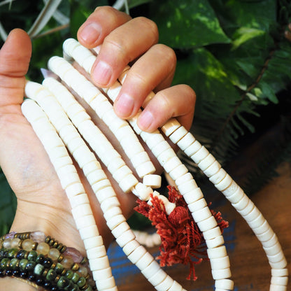 White Bone Mala - Heishi - Shakti