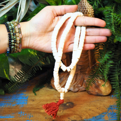 White Bone Mala - Heishi - Shakti