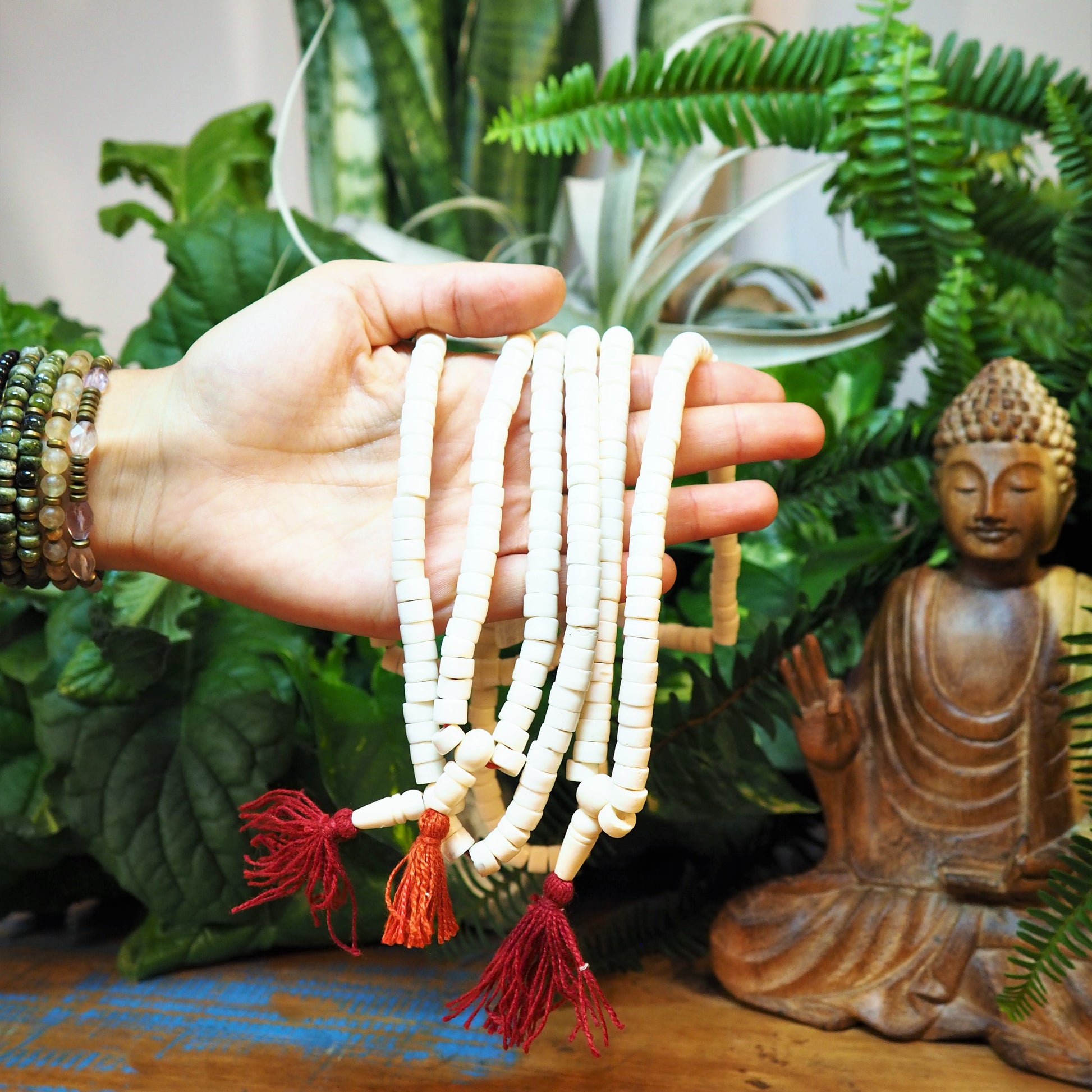 White Bone Mala - Heishi - Shakti