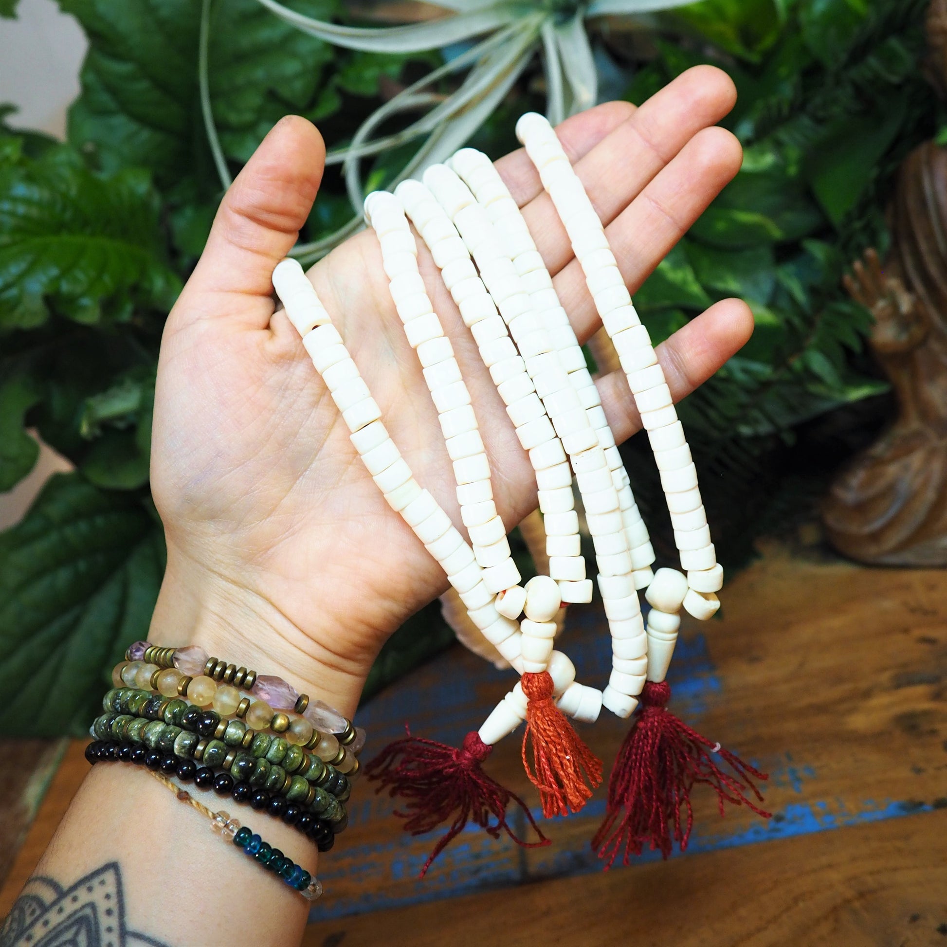 White Bone Mala - Heishi - Shakti