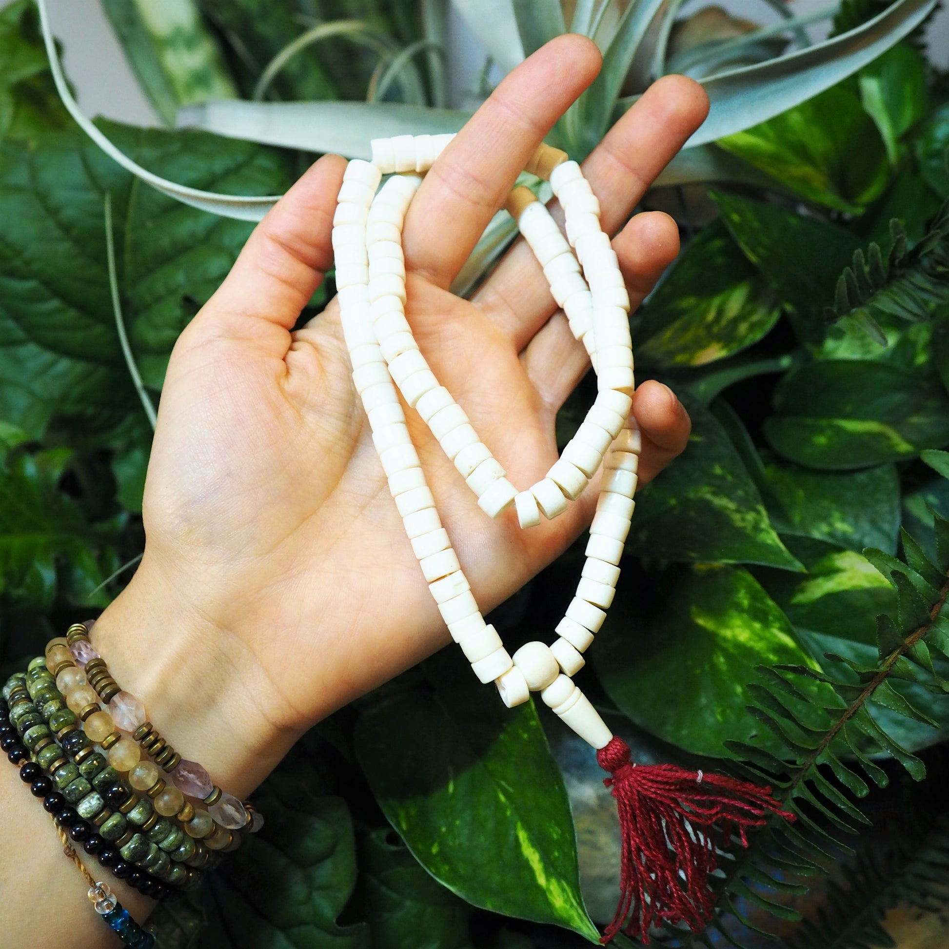 White Bone Mala - Heishi - Shakti