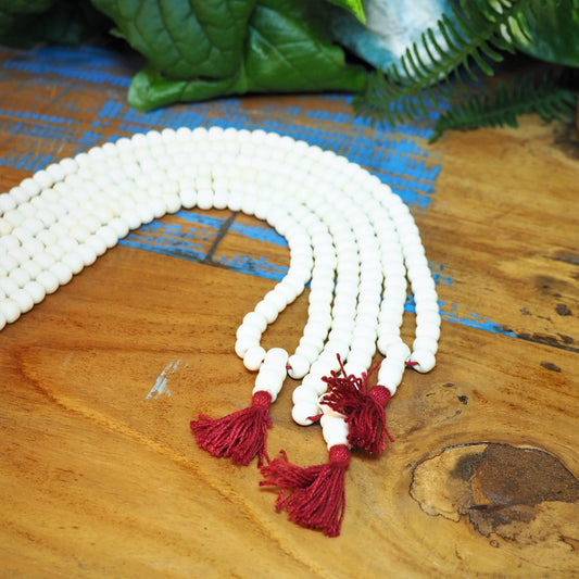 White Bone Malas - Rondelle - Shakti