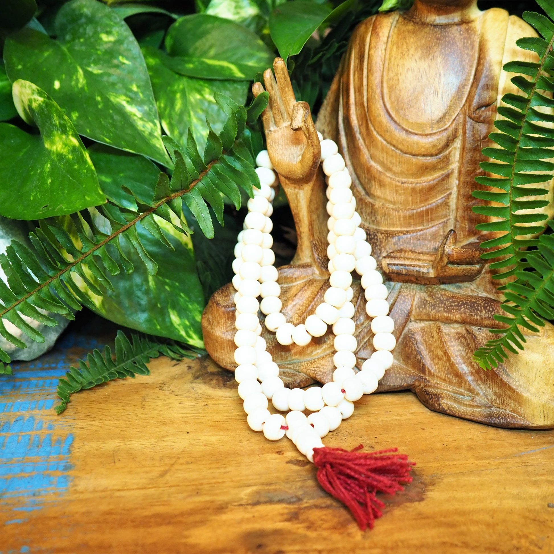 White Bone Malas - Rondelle - Shakti