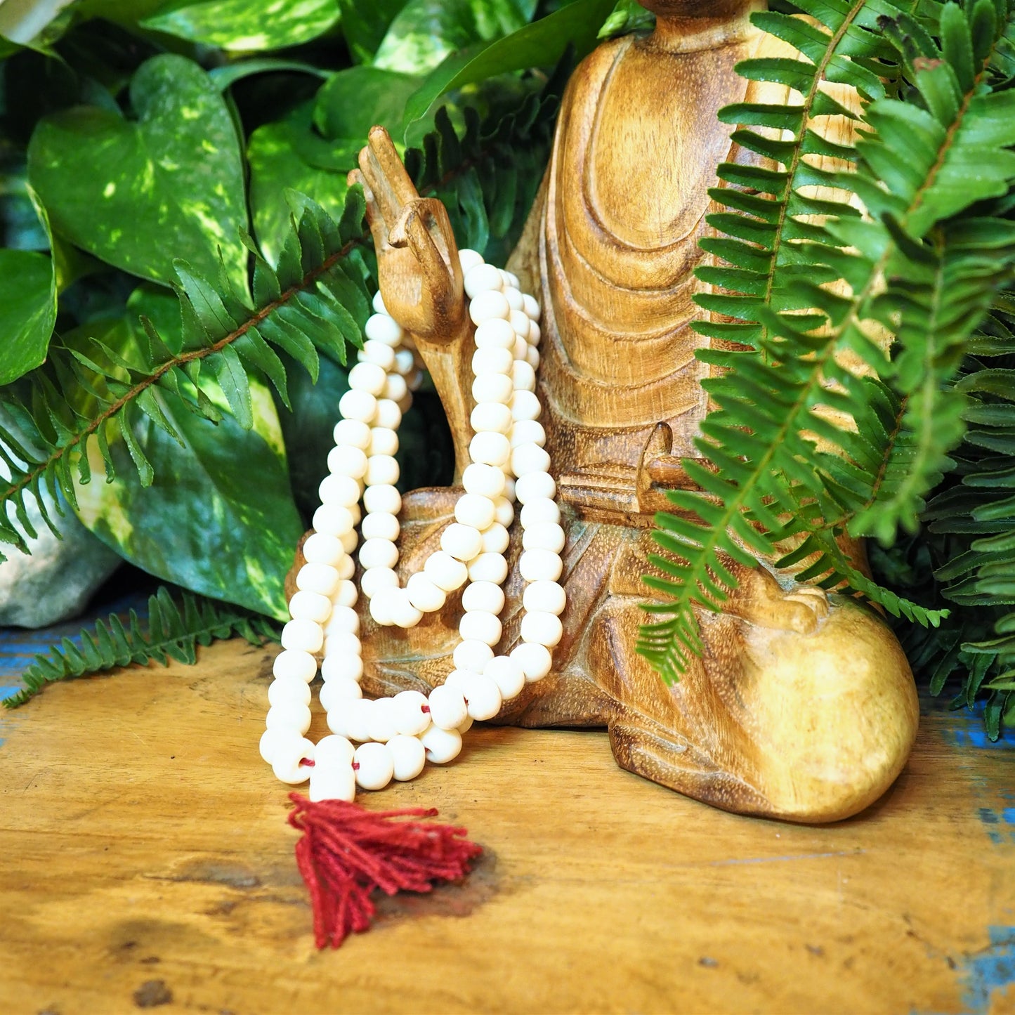 White Bone Malas - Rondelle - Shakti