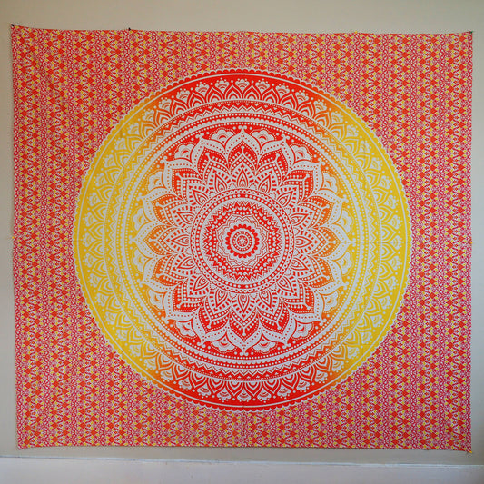 Wall Hanging - Wheel Mandala (Orange) - Shakti