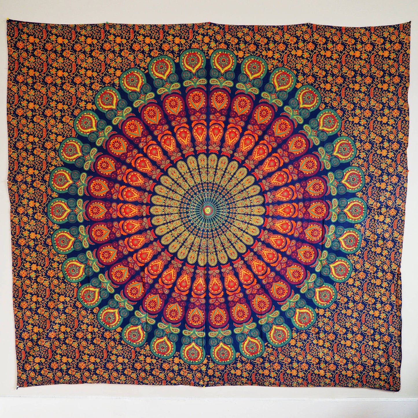 Wall Hanging - Mandala (Navy/Orange) - Shakti