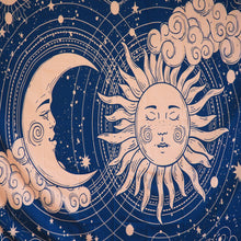 Load image into Gallery viewer, Wall Hanging - Blue/Pink Sun and Moon
