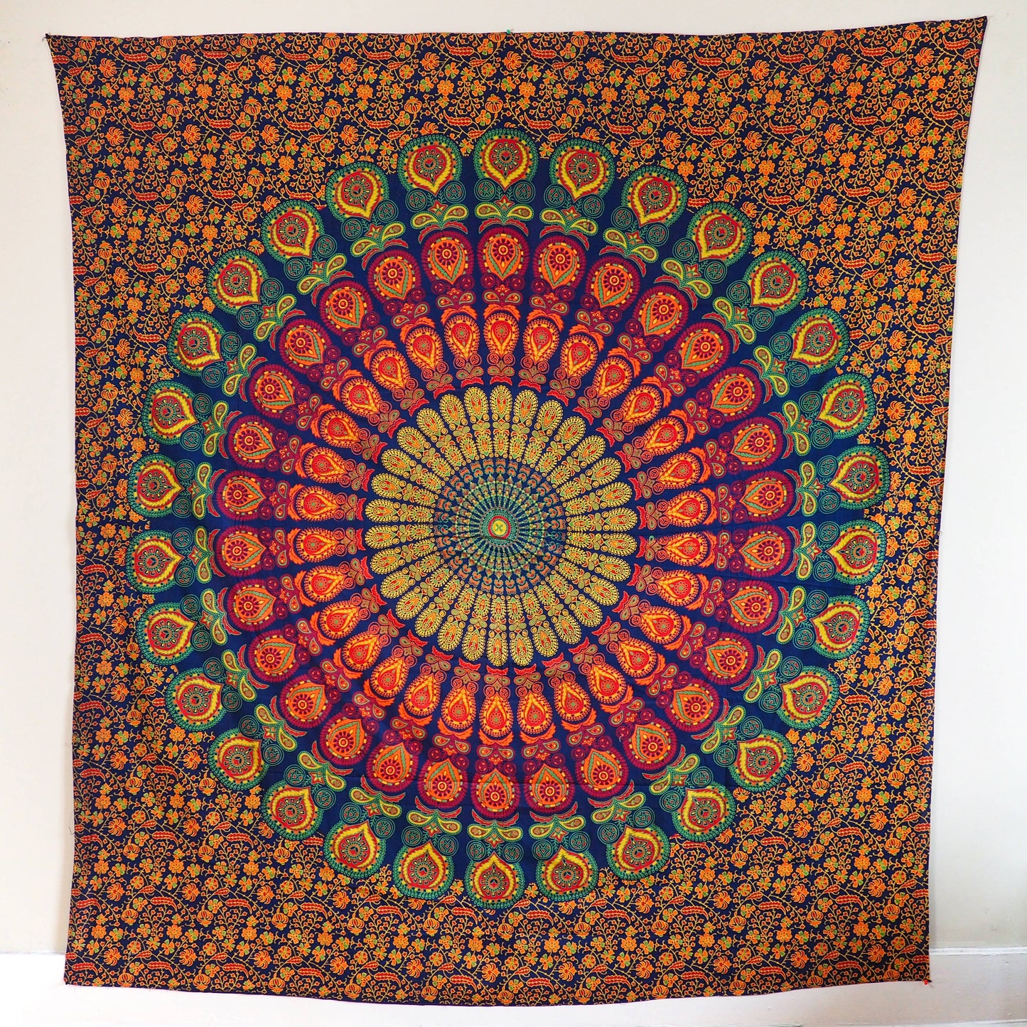 Wall Hanging - Mandala (Navy/Orange) - Shakti