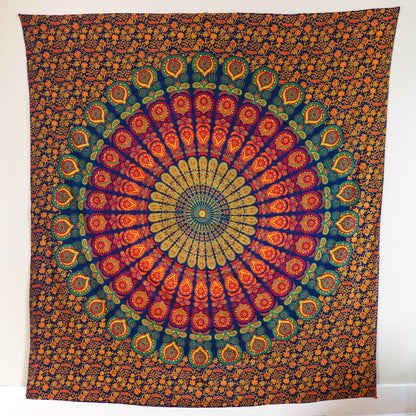 Wall Hanging - Mandala (Navy/Orange) - Shakti