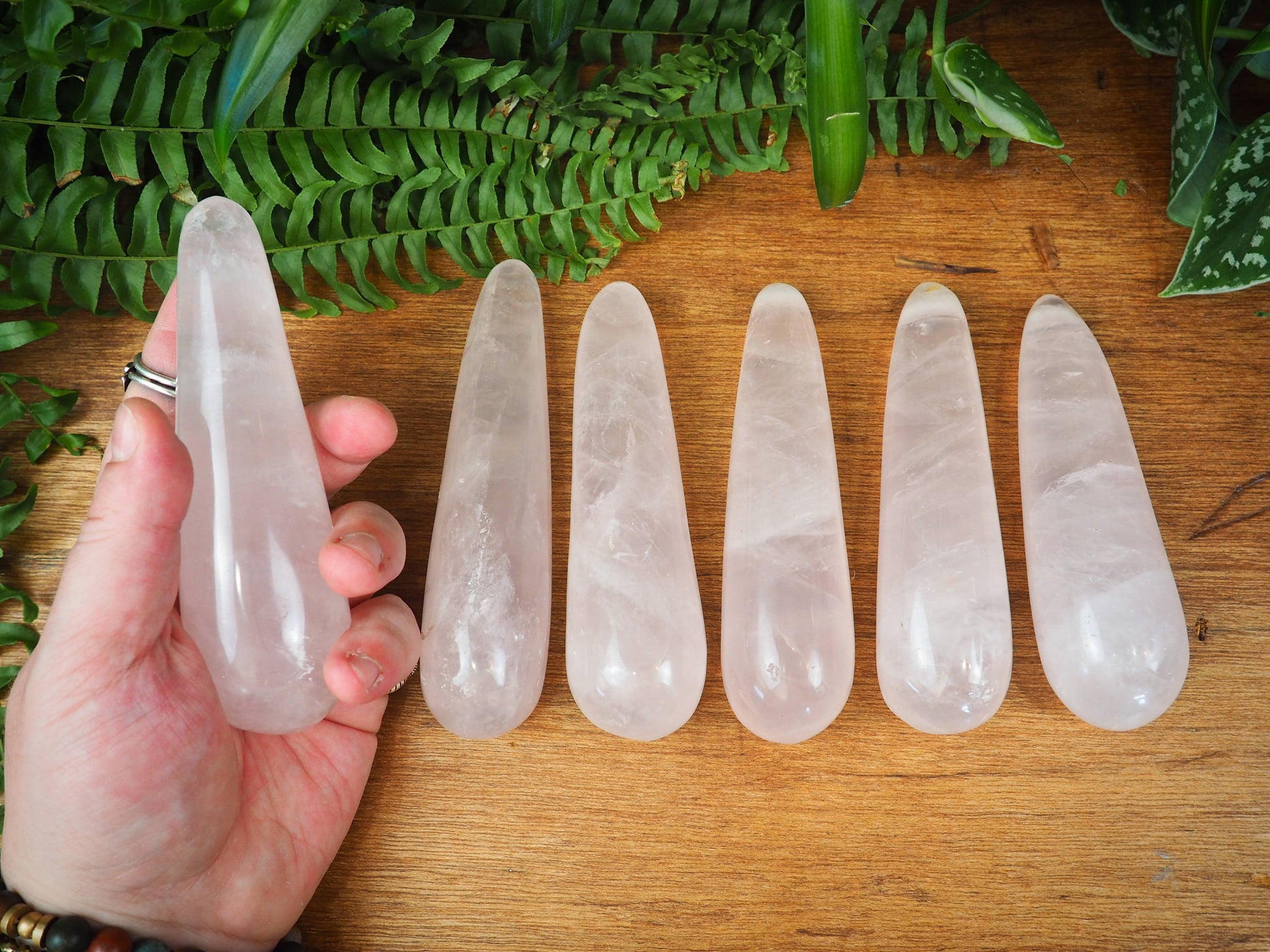 Rose Quartz Massage Wands - Shakti