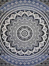 Load image into Gallery viewer, Wall Hanging - Wheel Mandala (Black &amp; Blue)