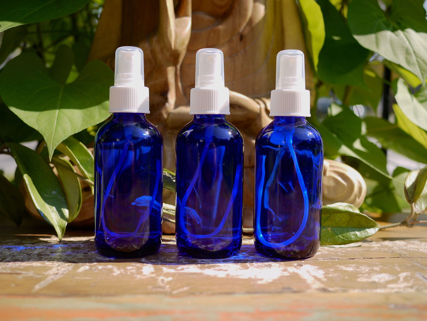 Blue Glass Spray Bottle (110ml) - Shakti