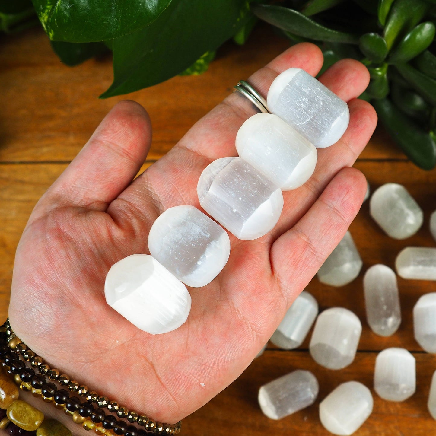 Selenite Tumble Stones - Shakti