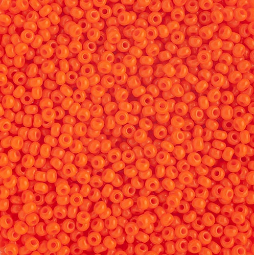 Czech Seed Bead, 10/0 (Opaque Orange) - Shakti