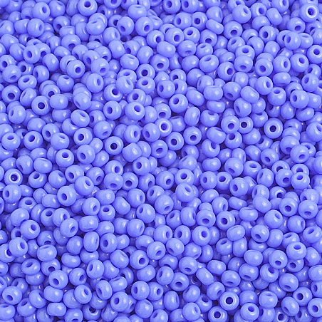 Czech Seed Bead, 10/0 (Opaque Light Royal Blue)
