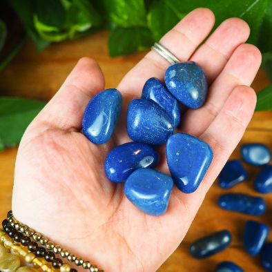 DYED Blue Agate Tumble Stones - Shakti