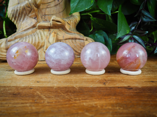 Rose Quartz Spheres - Shakti