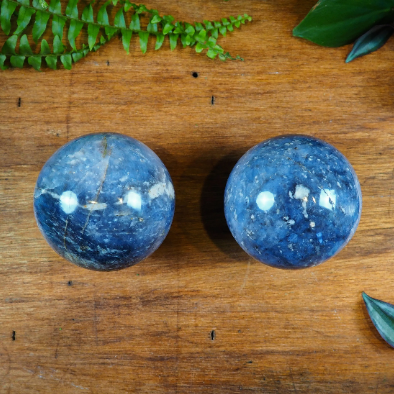 Dumortierite (Blue Quartz) Spheres - Shakti